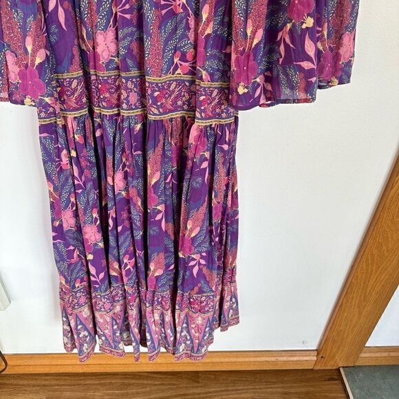 Spell & The Gypsy Collective Bianca Wisteria Purple Organic Cotton Maxi Dress - Picture 9 of 16